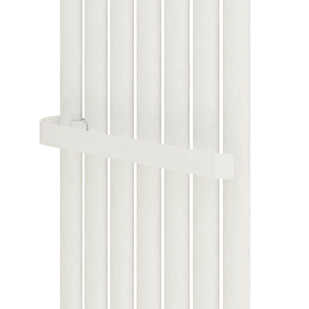 Mild Steel Tunstall V Matt White Towel Hanger