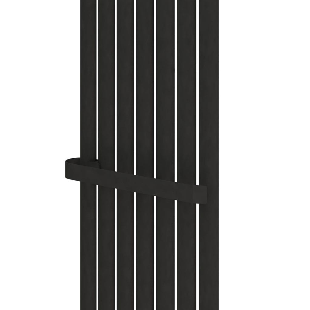 Mild Steel Tunstall V Matt Black Towel Hanger