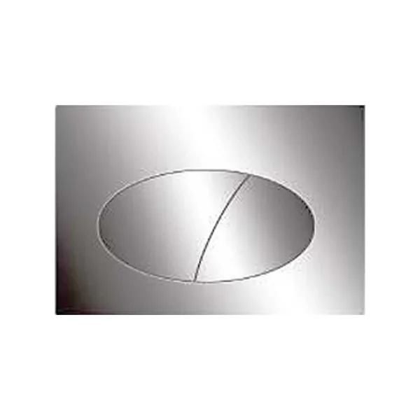 Pneumatic push plate round Chrome