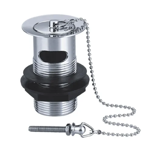 Basin Waste, Ball Chain, Solid Plug