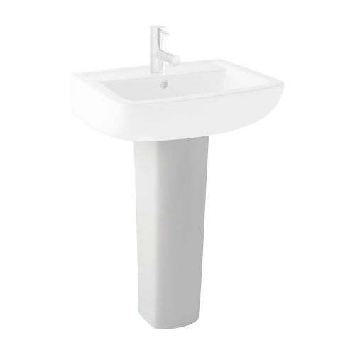 Andelle 430 Full Pedestal 1 Tap Hole Basin