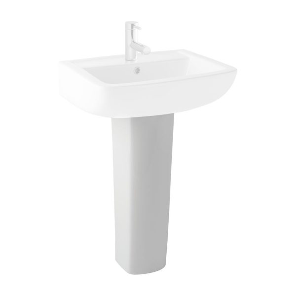 Andelle 540 Full Pedestal 1 Tap Hole Basin