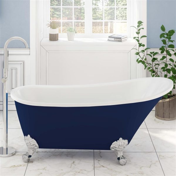 Richmond 1620 Matt Blue Freestanding Bath Including Waste
