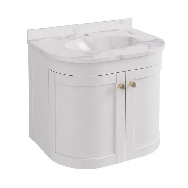 Hardwick 60 Quartz Matt White Wall Hung Vanity Unit