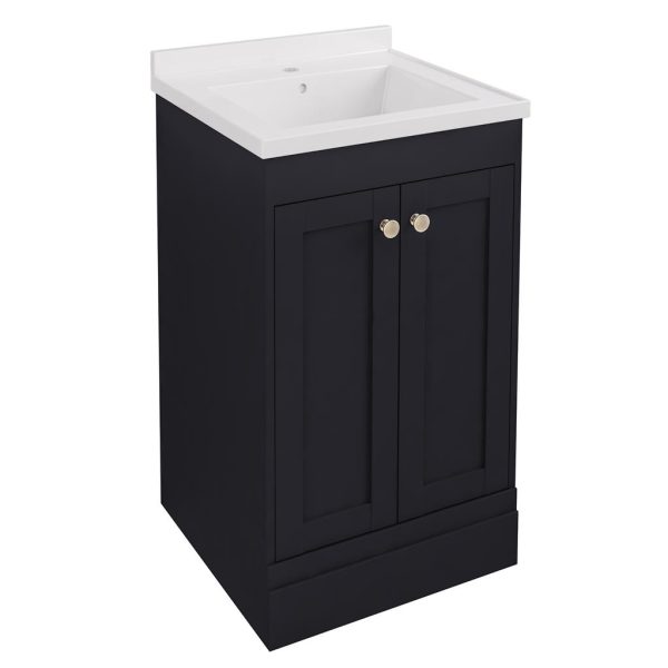 Hardwick 50 Square Matt Anthracite Floor Mounted Vanity Unit