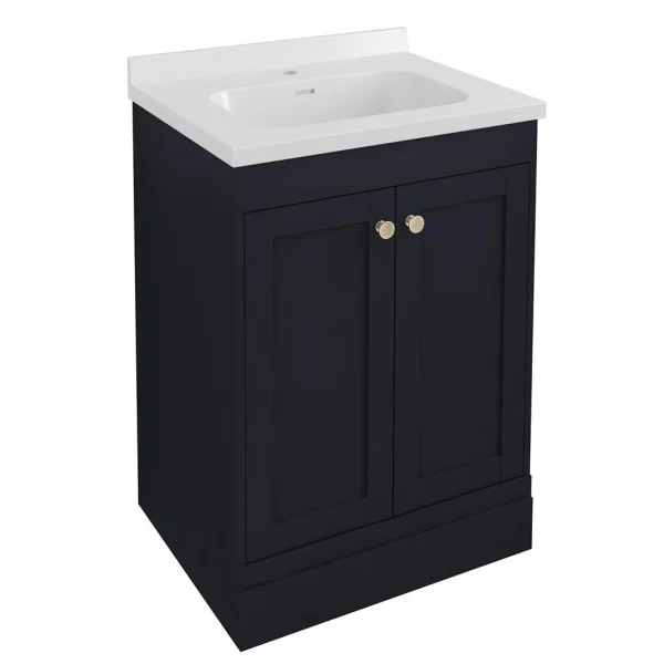 Hardwick 60 Square Matt Anthracite Floor Mounted Vanity Unit