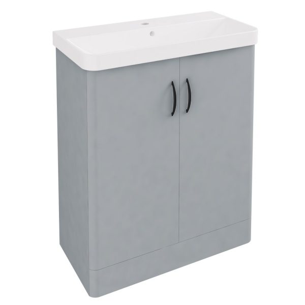 Cavone II 700 Matt Grey Double Door Freestanding Vanity Unit