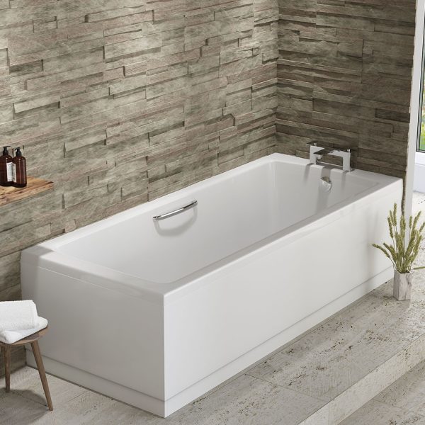 Rockall 1900 x 900 Twin Grip Single Ended Straight Bath