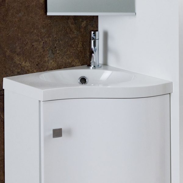Oslo 378 Corner Base White Vanity Unit Cupboard