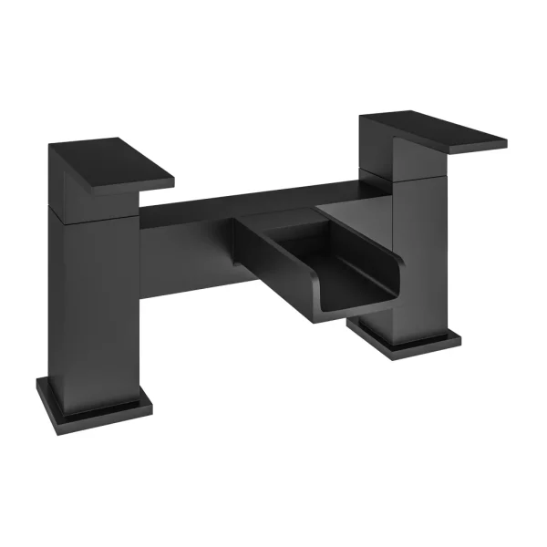 Abberton Waterfall Matt Black Bath Filler