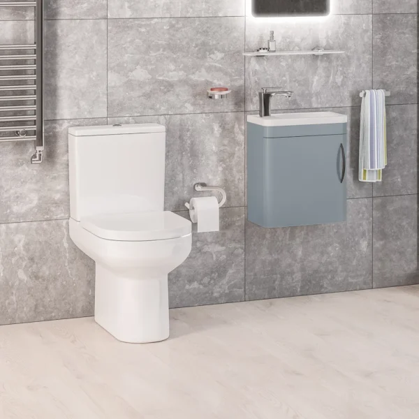 Andelle Cavone 400 Matt Grey Cloakroom Bathroom Furniture Vanity Suite