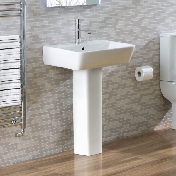 Bijou 500 Full Pedestal 1 Tap Hole Basin