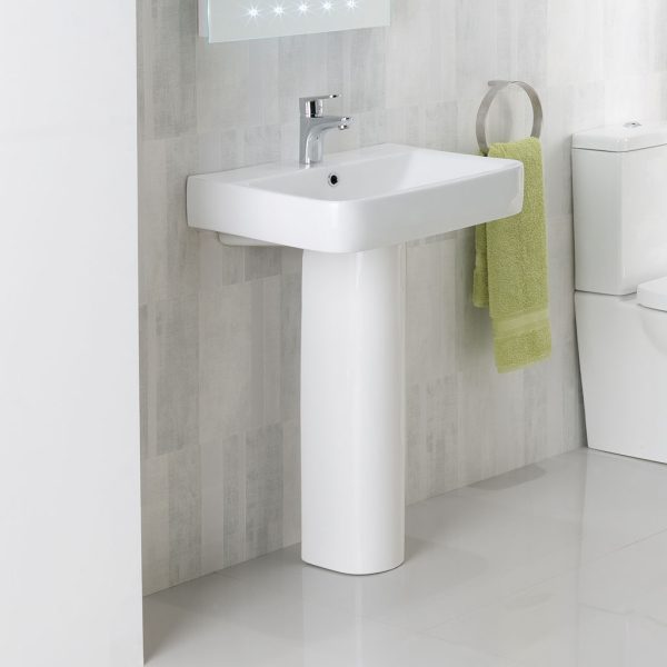 Crowthorne 500 1 Tap Hole Full Pedestal Basin