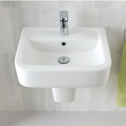 Crowthorne 500 1 Tap Hole Semi Pedestal Basin