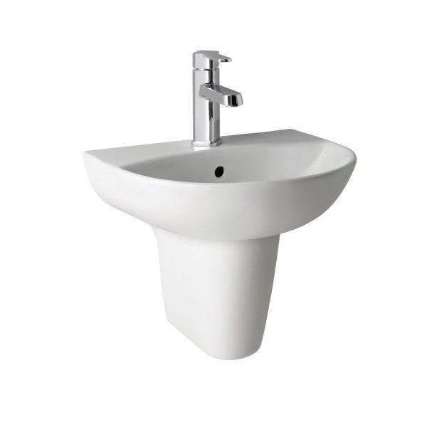 Farringdon 500 1 Tap Hole Semi Pedestal Basin