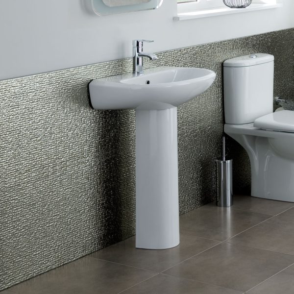 Kompact 450 1 Tap Hole Full Pedestal Basin