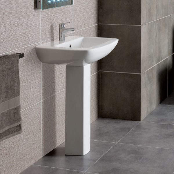 Mentmore 610 1 Tap Hole Full Pedestal Basin