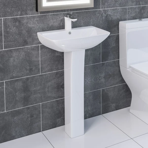 Wingrave II 500 1 Tap Hole Full Pedestal Basin