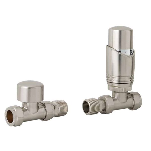 Biava 15mm Angle TRV & lockshield valve