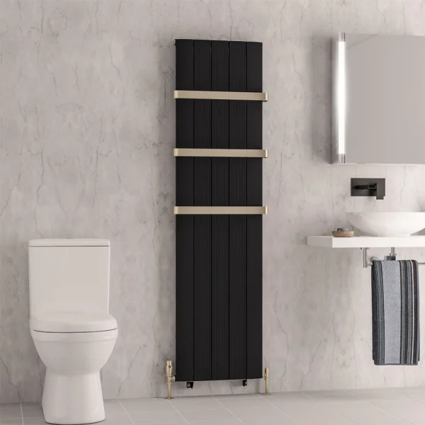Trent Matt Black Aluminium Designer Radiator