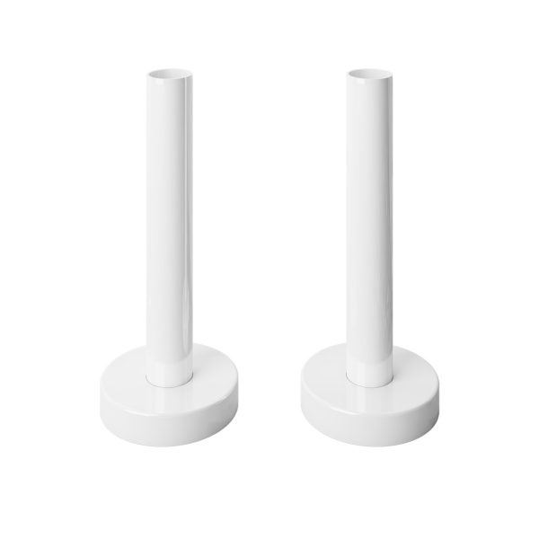 15mm Radiator Pipe Sleeve Kit & Shrouds - Various Colours - Gloss White, Brass