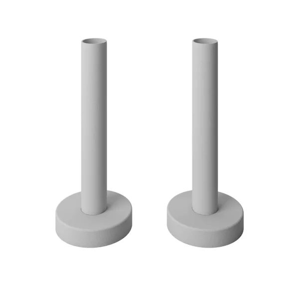 15mm Radiator Pipe Sleeve Kit & Shrouds - Various Colours - Matt Grey, Brass