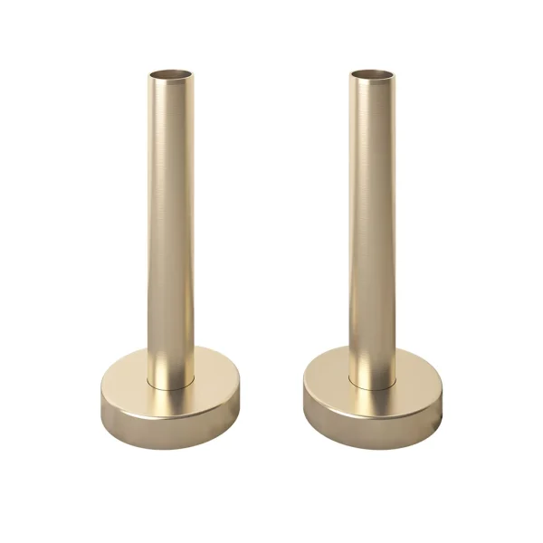 15mm Radiator Pipe Sleeve Kit & Shrouds - Various Colours - Brushed Brass, Brass