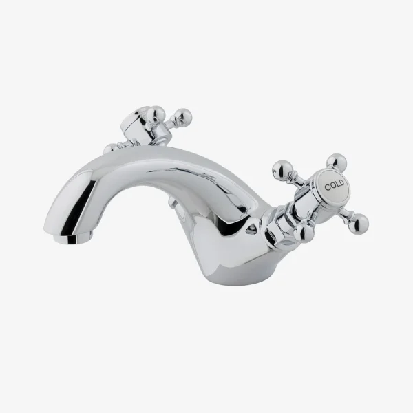 Portobello Traditional Chrome Basin Mono Mixer Tap With Click Waste