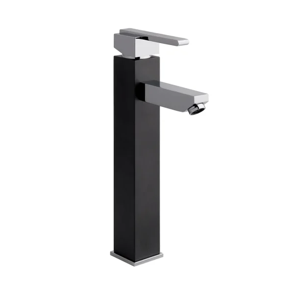 Prado 600 Black High Rise Extended Basin Mono Mixer Tap