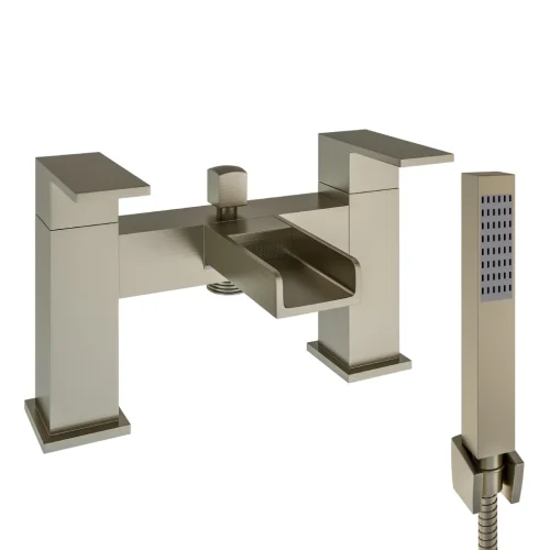 Abberton Waterfall Brushed Brass Bath Shower Mixer Tap