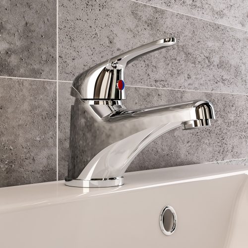 Biava High Flow Chrome Basin Mono Mixer Tap With Waste