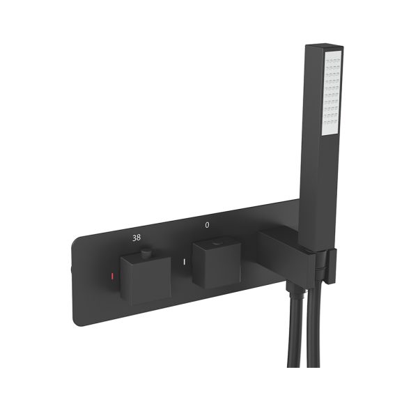 Square Horizontal Thermostatic shower valve inc kit