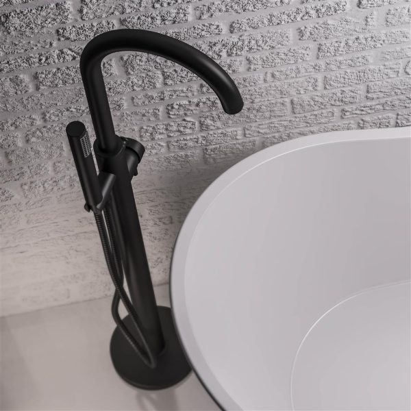 Meriden Matt Black Freestanding Bath Shower Mixer Tap