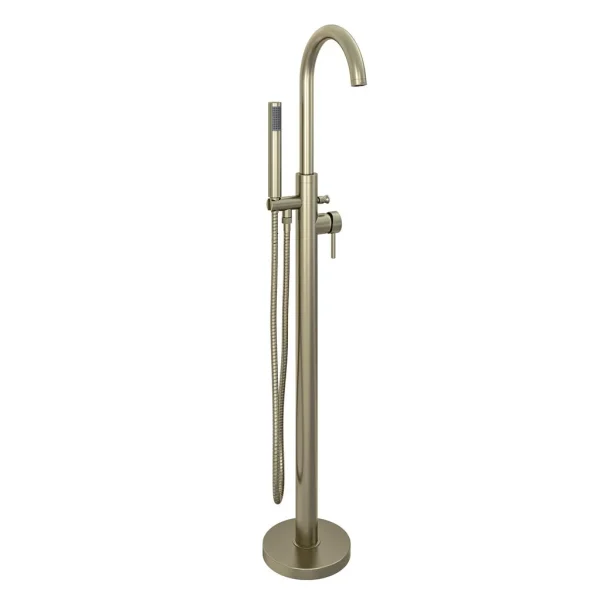 Meriden Brushed Brass Freestanding Bath Shower Mixer Tap