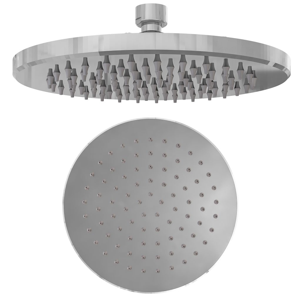 Meriden Chrome 250mm Stainless Steel Round Easy Cleaning Shower Head