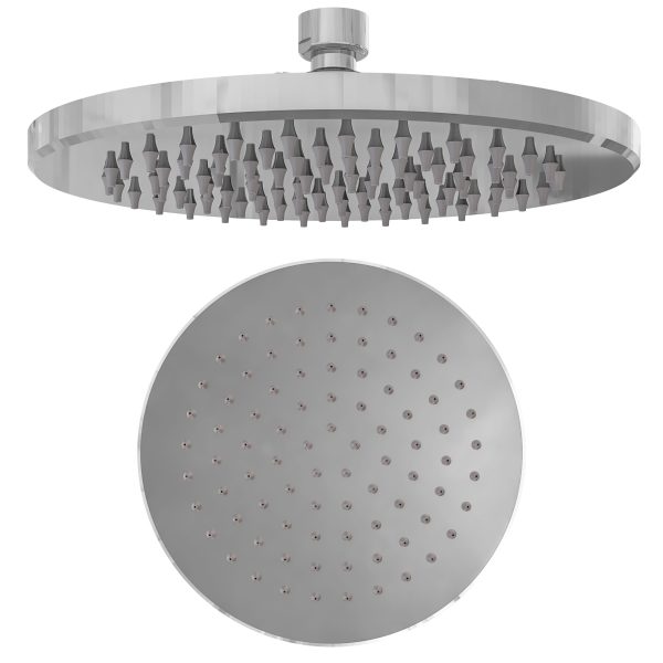 Meriden Chrome 250mm Stainless Steel Round Easy Cleaning Shower Head