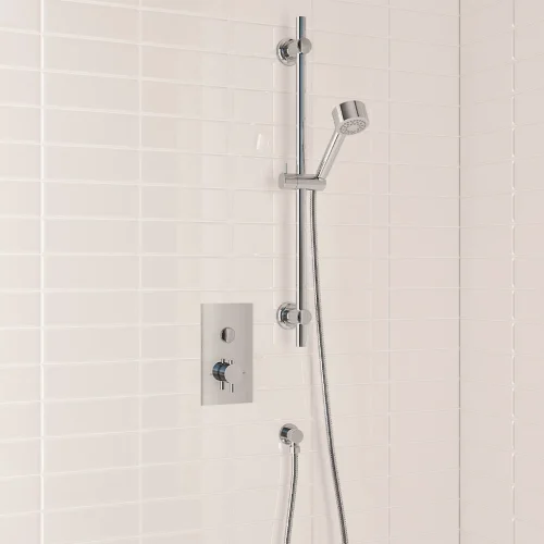 Concealed Valve,Round Slider Rail Shower Kit