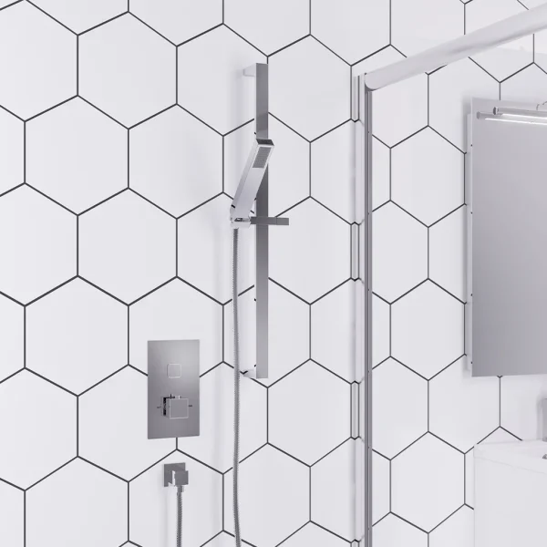 Concealed Valve,Rectangular Slide Rail Shower Kit