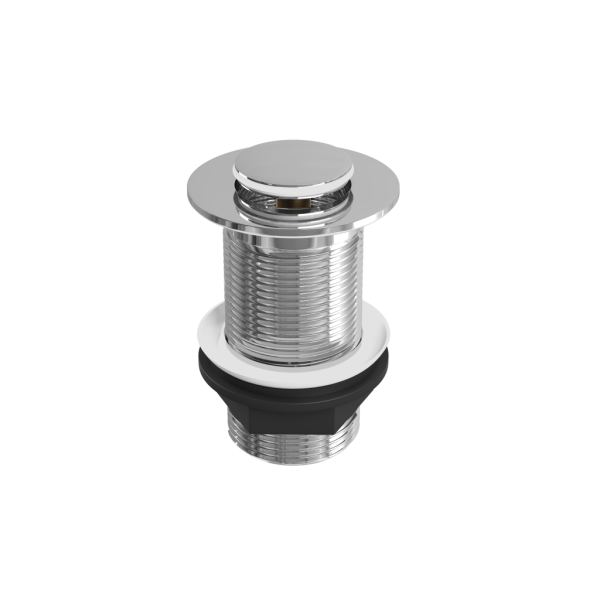 Chrome Unslotted Push Button Basin Waste - Eastbrook
