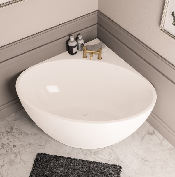 Whitchurch Corner Bath Including Bath Waste - Eastbrook