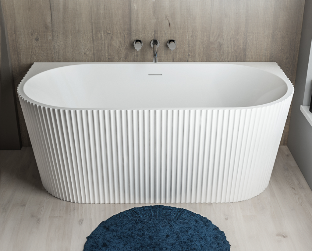 Caversham 1500 D Shaped Bath Including Bath Waste - Eastbrook