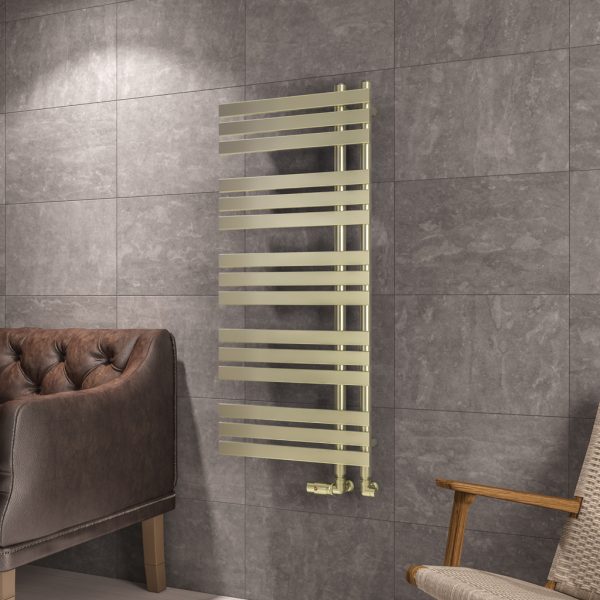 New Leonardo Towel Rail - Brushed Brass1200 x 500