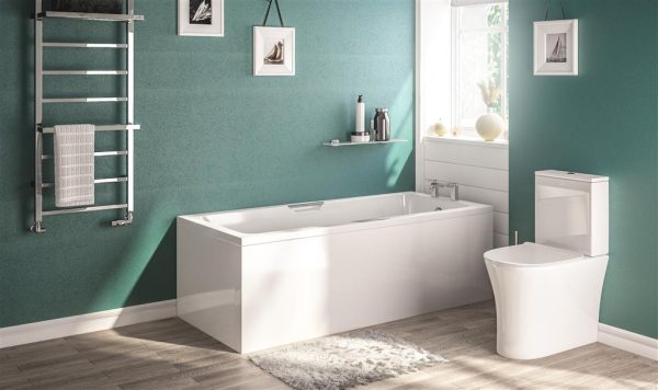 Portland 1800 x 700 Low Level Twin Grip Eco Bath Tub   - Eastbrook