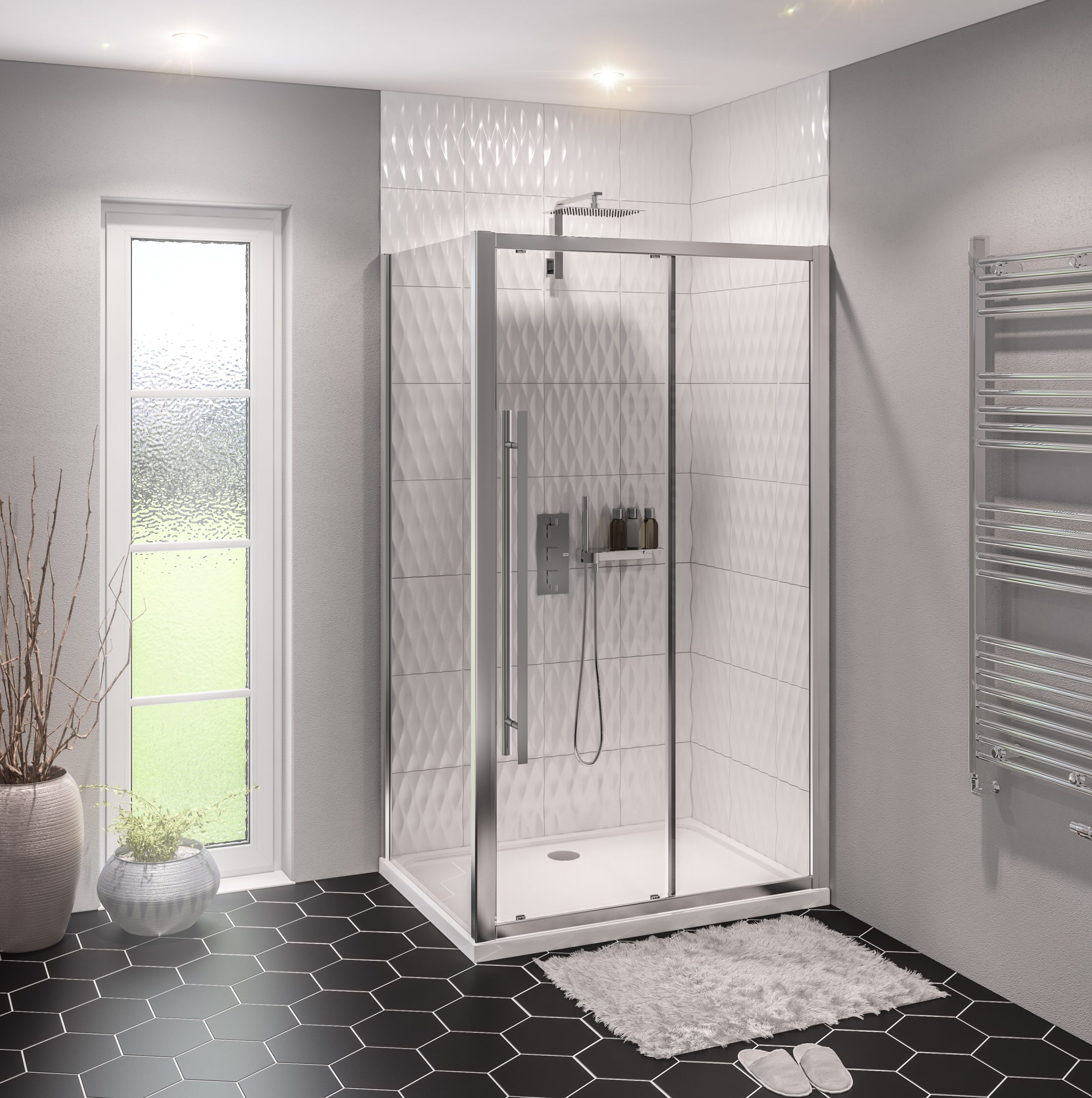 Vantage 2000 Chrome 1300 Sliding Door - Eastbrook - Image 2