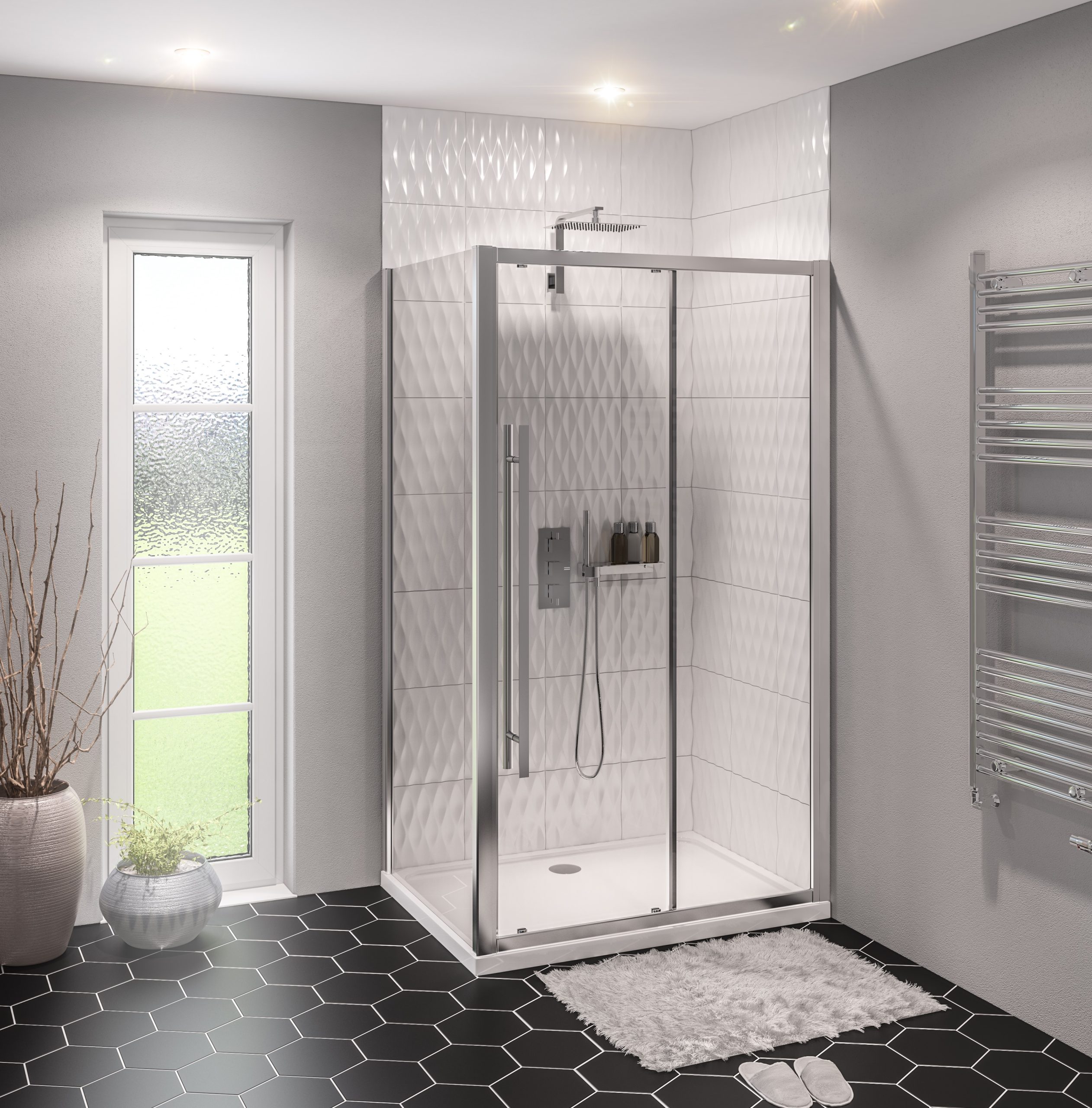 Vantage 2000 Chrome 1500 Sliding Door - Eastbrook - Image 2