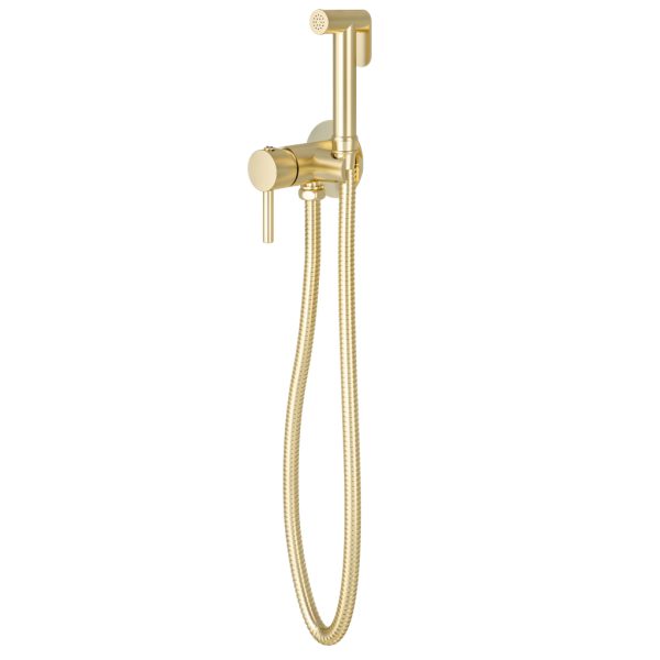 Brushed Brass Round Douche Pack - Eastbrook