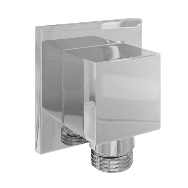 Chrome Square Outlet Elbow  - Eastbrook