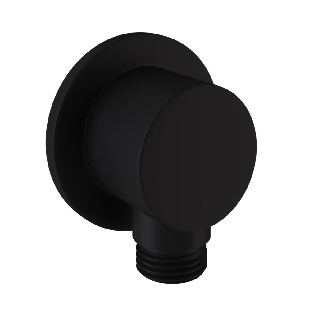 Matt Black Round Outlet Elbow  - Eastbrook