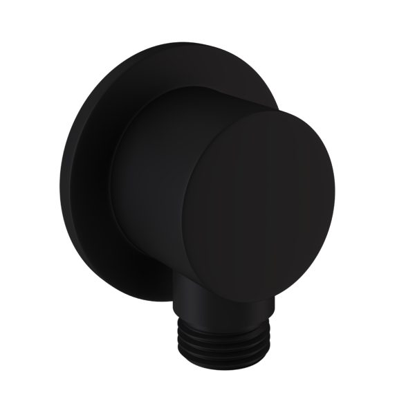 Matt Black Round Outlet Elbow  - Eastbrook