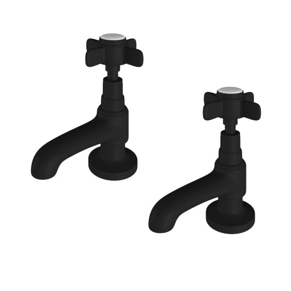 Haymarket Black Luxury Basin Taps - Eastbrook